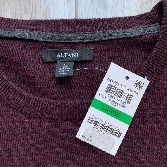 NWT Alfani Colorblock Stripe Pullover Sweater - Picture 3 of 8